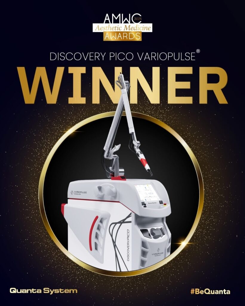Công nghệ Discovery Pico - Ứng dụng & Ưu điểm vượt trội của Laser Pico trong thẩm mỹ 9 Discovery Pico VarioPulse xuất sắc đạt giải “Best Innovations & Treatment Protocols” tại AMWC 2025