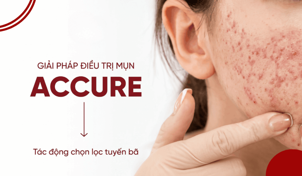 Accure tác động vào gốc rễ nguyên nhân gây mụn